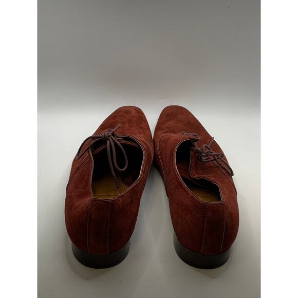 ALDO Men\'s Burgundy Suede Lace-Up Oxford Shoes SZ 8